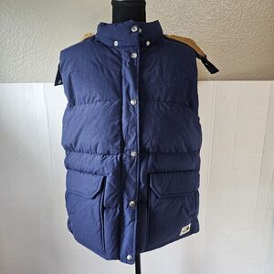 North Face Women's Navy Goose Down Quilted Puffer Vest Sz Large Gorpcore V0475